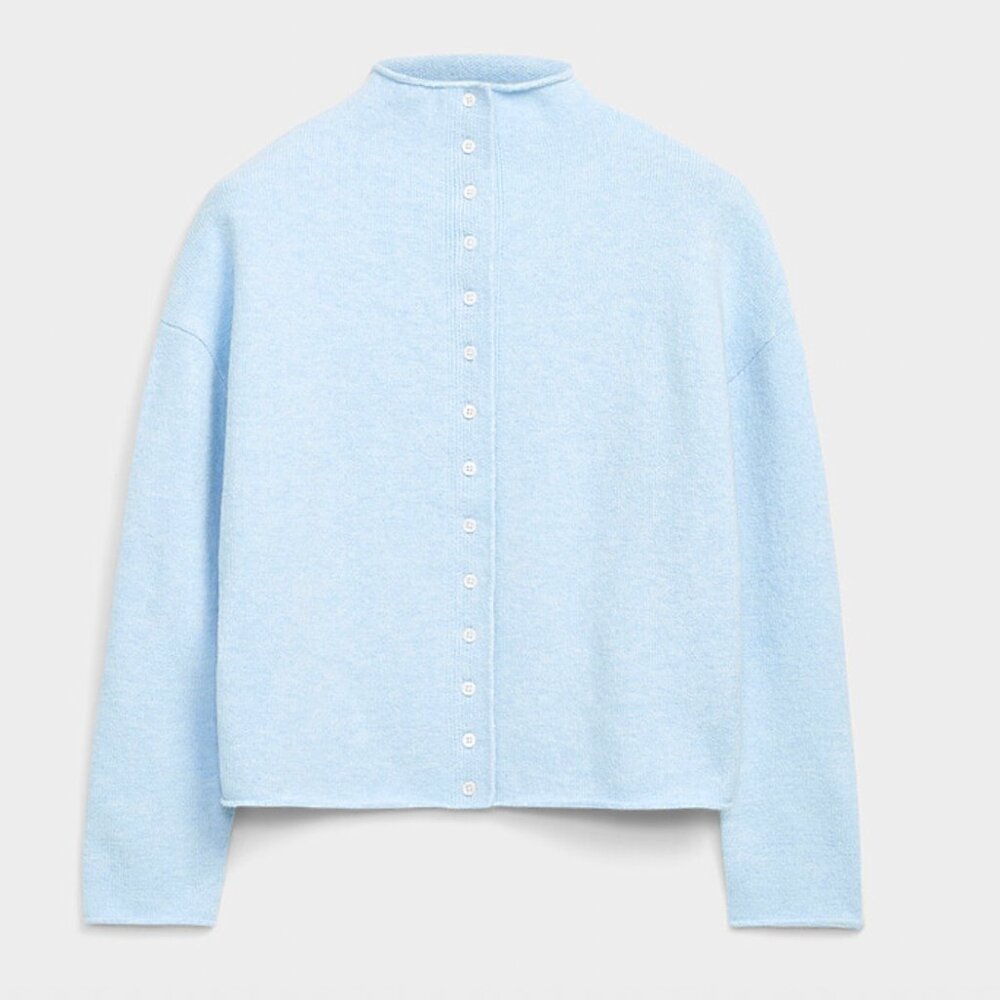 Simons Plush funnel-neck cardigan